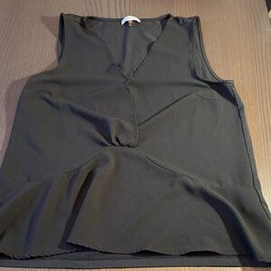 Calvin Klein Black V-Neck Blouse